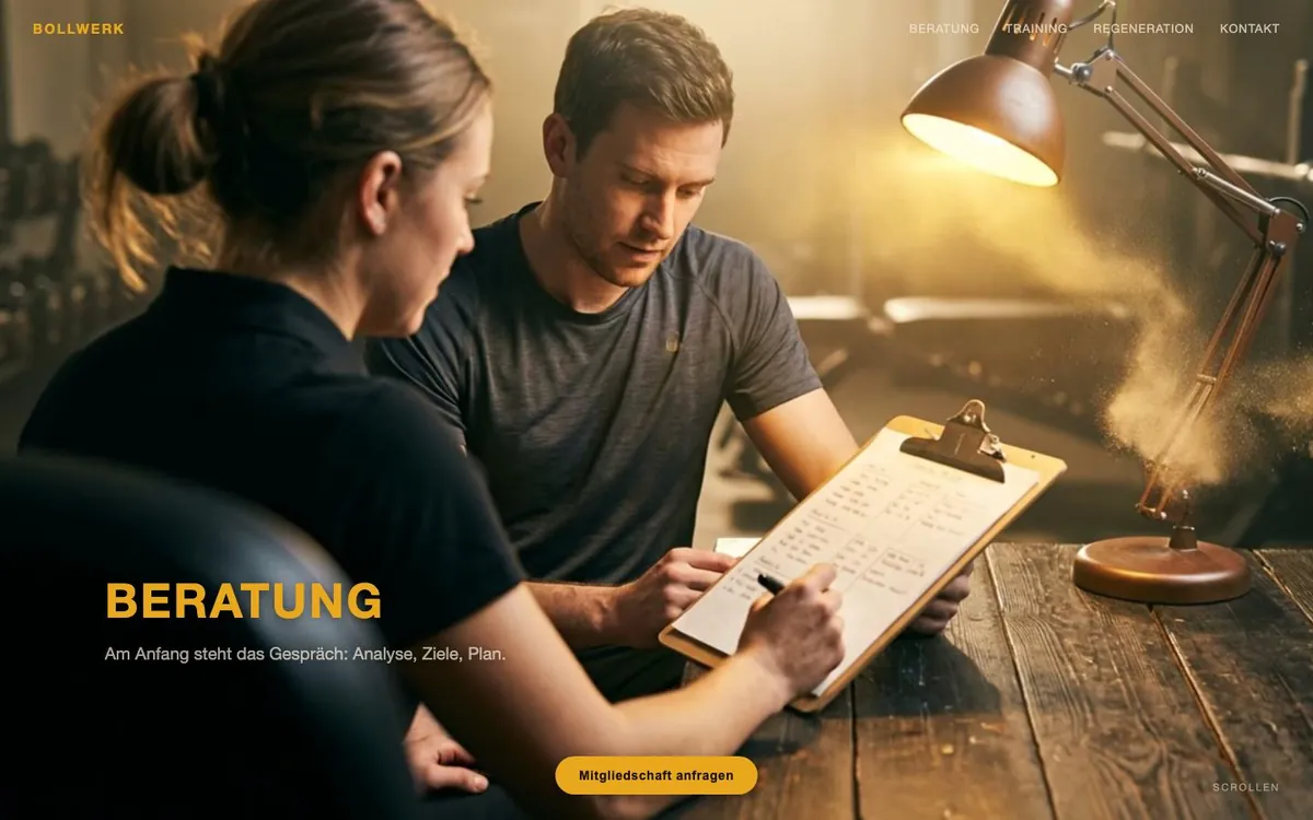Website Bollwerk, Bereich Beratung